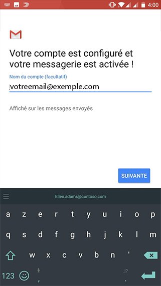 Configuration compte exchange sur Android 23