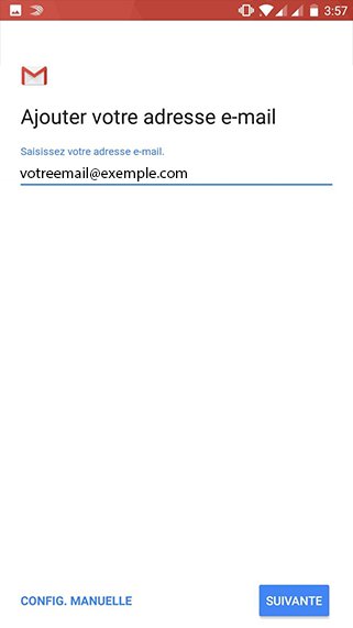 Configuration compte exchange sur Android 17