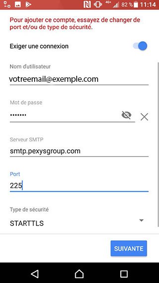 Configuration compte Exchange POP/SMTP sur Android 35