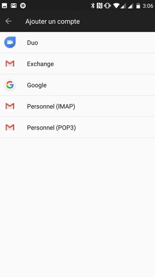 Configurer un compte POP/SMTP sur Android 2