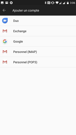 Configurer un compte POP/SMTP sur Android 7