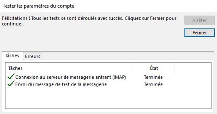 Configuration compte Exchange IMAP 14