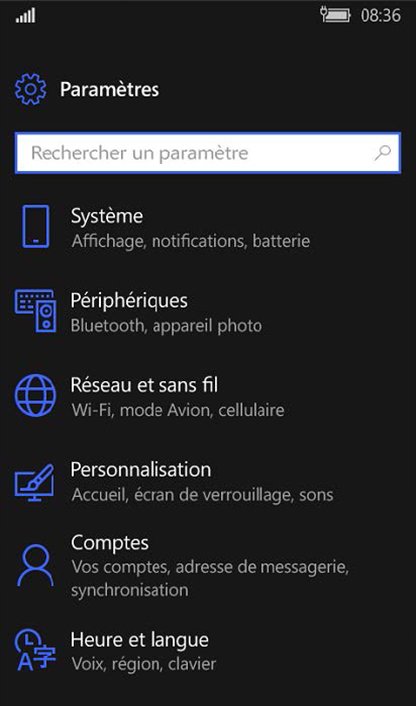 Configuration compte Exchange sur Windows Phone 1