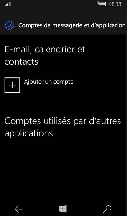 Configuration compte Exchange sur Windows Phone 6