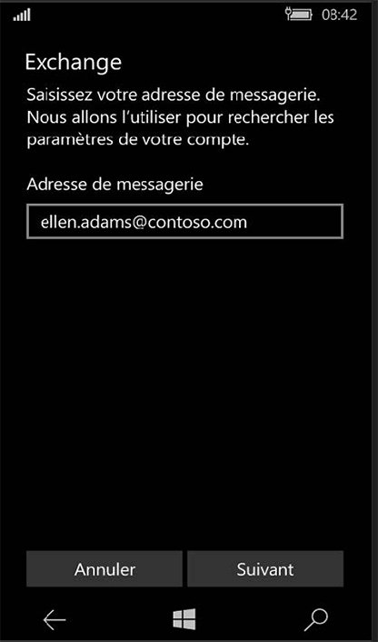 Configuration compte Exchange sur Windows Phone 5