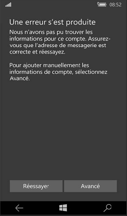 Configuration compte Exchange sur Windows Phone 8